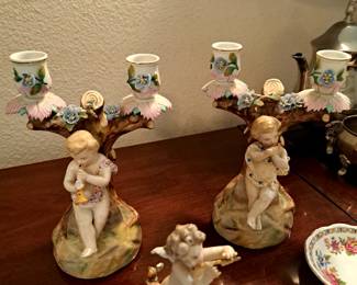 ERNST BOHNE, Porcelain Candle Stick Holders