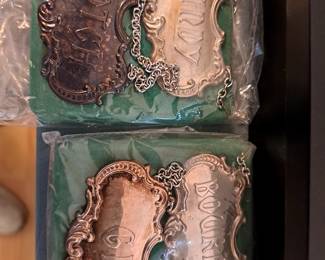 SILVERPLATE Liquor Bottle Hang Tags