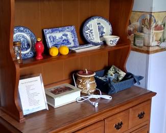 Wood Hutch, Two Drawer, Two Door