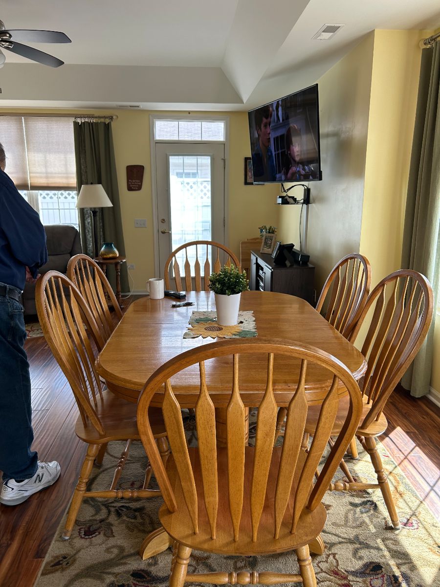 Dining table and chairs