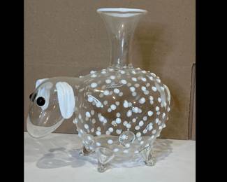 Lot 3751 Signed Massimo Lunardon Italian Glass Sheep Decanter