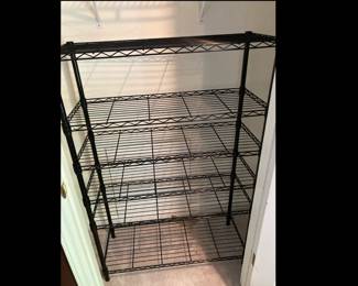 Lot 3672 Black NSF Metal Shelving Unit