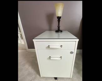Lot 3663 Small Storage Cabinet Side Table Small Up Light Lamp