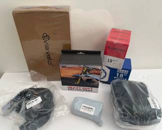Lot 3716 E304 18 bike tires bike inner tubes bike locks straps