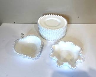 Lot 3753 Vintage Fenton Candy Dishes Salad Plates