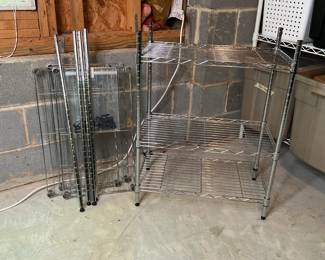 Lot 3765 3 Tier Metal Shelving Units