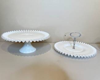 Lot 3752 Vintage Fenton Silvercrest Cake Plate Platter