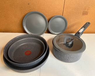 Lot 3893 TFal Ingenio Mineralia Force Frying Pans Saucepan NEW