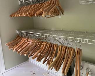 Lot 3692 Wooden Clothes Hangers
