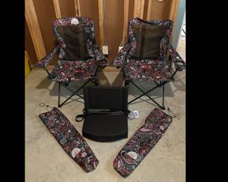 Lot 3890 Vera Bradley Coleman Folding Camp Chairs Oniva Stadium Seat