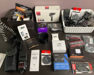 Lot 3678 Camera Accessories Batteries, Chargers, Grips, Filters