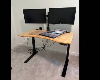 Lot 3698 Jarvis Standing Desk wDell Monitors