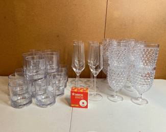 Lot 3895 Melamine Drinkware Wine Champagne Tumblers New