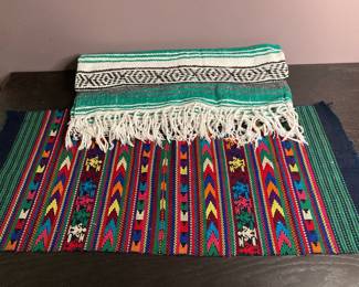 Lot 3671 Mexican Throw Blanket South American Woven Textile