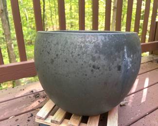 Lot 3578 Slate Gray Ceramic Planter Flower Pot
