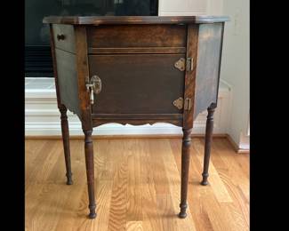 Lot 3656 Antique Smoking Table HT Cushman Mfg Co Tobacciana