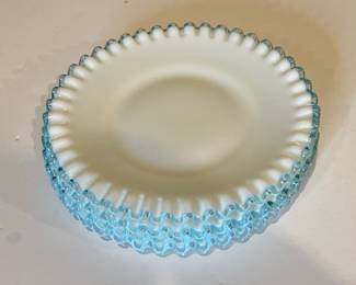 Lot 3754 Vintage Fenton Blue Crest Dark Blue Salad Plates
