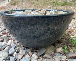 Lot 3825 Black Glazed Garden Planter