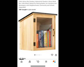 Lot 3703 Free Little Library Wood Cabinet Kit