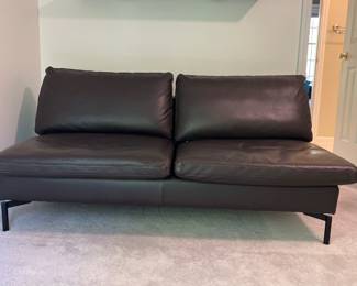Lot 3606 Modern Leather 2 Seater Loveseat