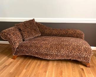 Lot 3659 Chaise Lounge Chair Leopard Print
