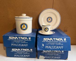 Lot 3906 Vintage Pfaltzgraff Star Trek VI Dish Sets