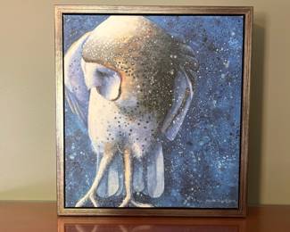Lot 3566 Barn Owl Giclee Print on Canvas Wall Art Renee Treml