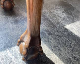 Kittinger Signed Mahogany Clawfoot Swingleg, Kittinger/Williamsburg Stamped, Model CW 134, paper label also in place, Chippendale style, ball and claw feet
