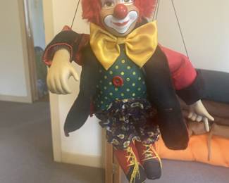 Vintage Clown Marionette