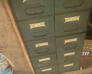 Vintage Metal Industrial Drawers