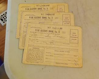 vintage war ration books