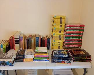 Lots of books and a really nice vintage set of Nancy Drew