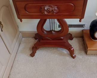 vintage marble top mahogany harp end tables 4 available all very nice and clean