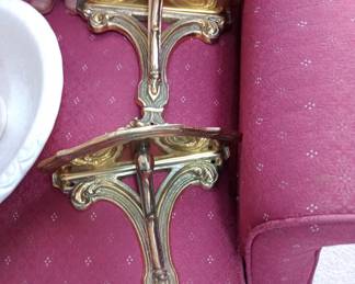 Solid Brass Virginia metal crafters vintage wall shelfs very nice!
