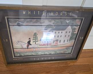 framed print white horse tavern