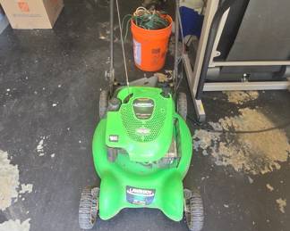 nice push mower started on first pull
