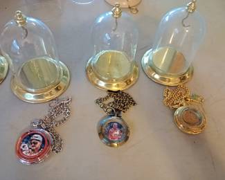 Pocketwatch collection with domed display cases