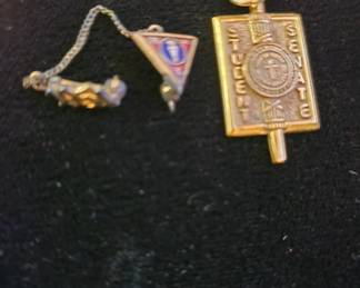 10k gold charms , pin