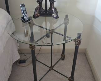 glass top end tables 2 available