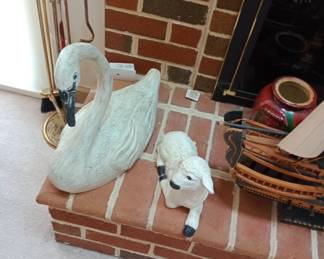 large goose and a little lambie!!