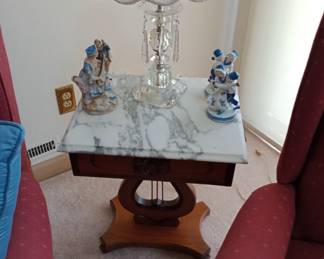 marble top end table