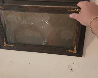 antique hanging magazine rack/ picture frame awesome find original photo is gone
