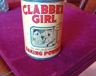 vintage Clabber girl baking powder large can