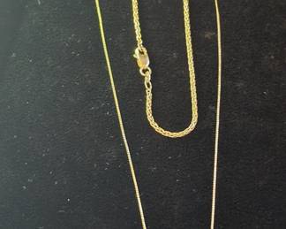 14k gold necklace and bracelet