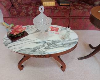 Marble top coffee table