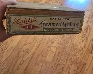 vintage creamed wafers box