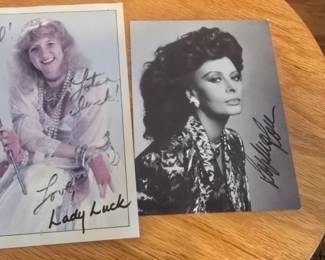 Lady luck and Sophia Loren autographs