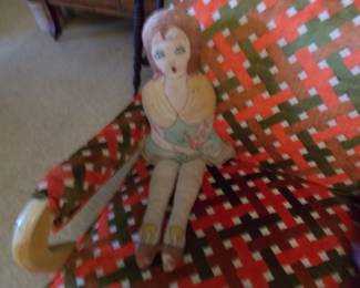 Vintage embroidered doll