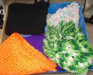 Numerous crochet shawls