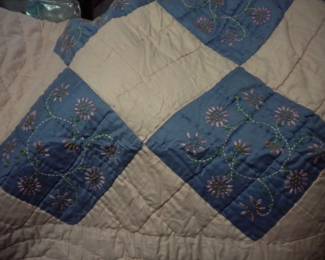 Embroidered quilt